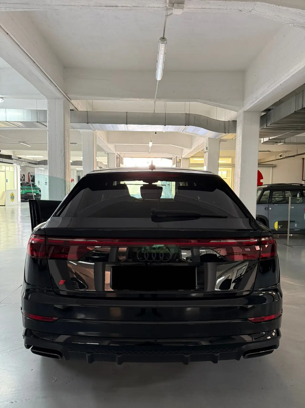 Audi Q8 2025, interior — Milan Luxury Cars, Milan. The 2025 Audi Q8 pairs a 340 hp drivetrain with a five-seat cabin that stays composed on…