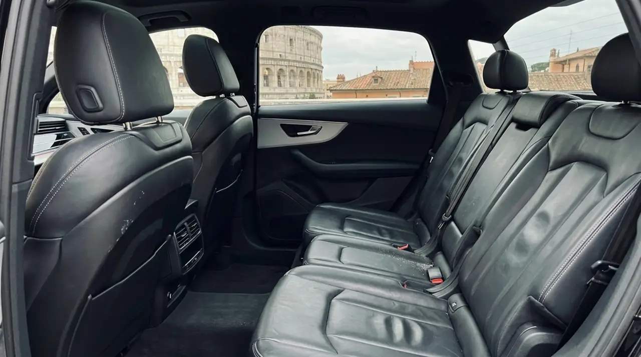 Audi SQ7 7seater 2023, interior — Milan Luxury Cars, Milan. The 2023 Audi SQ7 pairs a 530 hp drivetrain with seven-seat practicality, a combination…