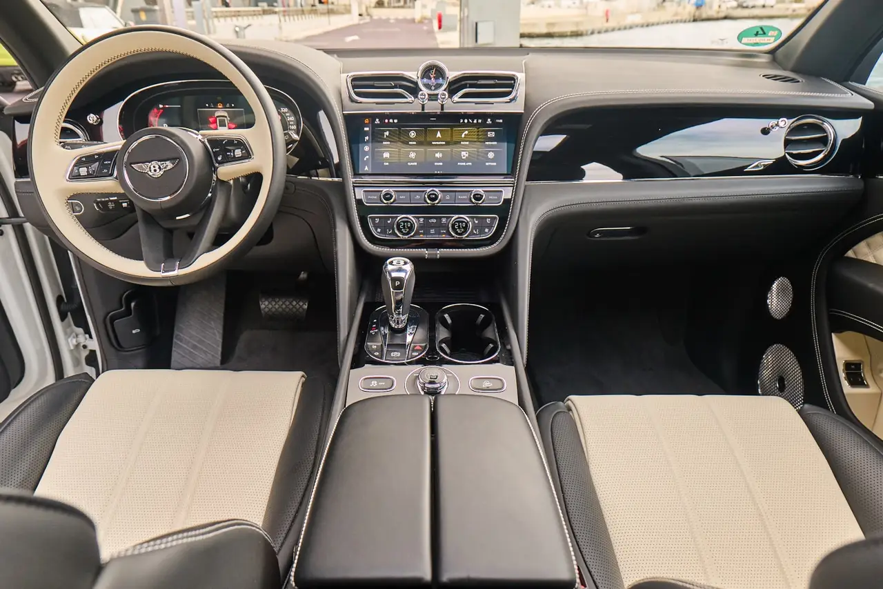 Bentley Bentayga V8-S 2024, dashboard — Milan Luxury Cars, Milan. The 2024 Bentley Bentayga V8-S pairs a 550 hp V8 with the full-size presence of Bentley's…