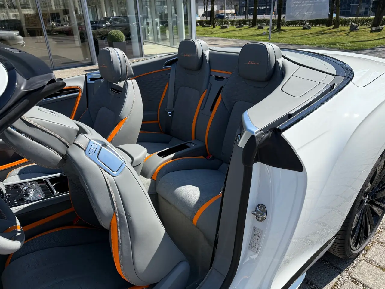 Bentley Continental GTC Speed 2025, rear view — Milan Luxury Cars, Milan. The 2025 Bentley Continental GTC Speed pairs a 650 hp drivetrain with a four-seat…