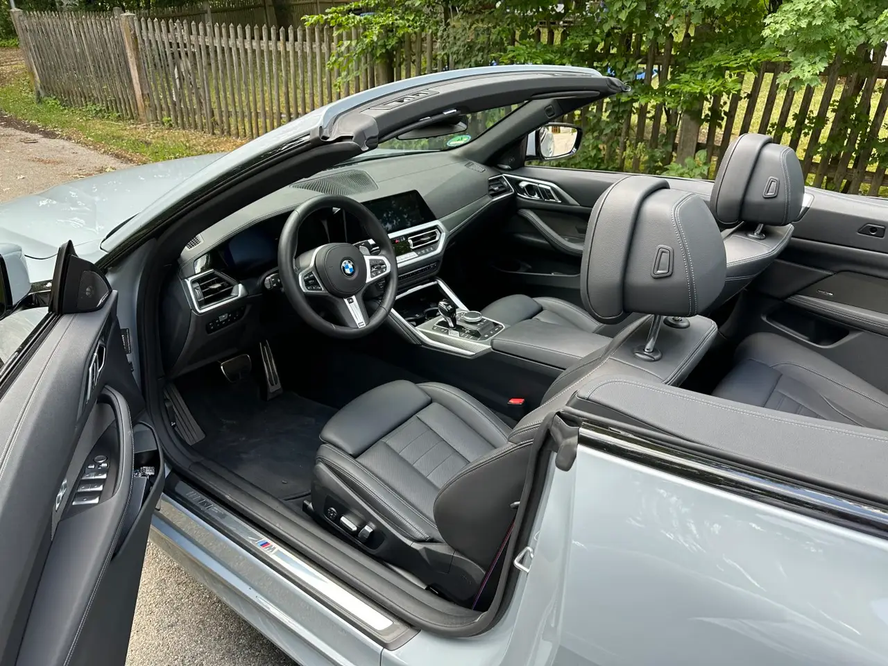 BMW 430i Cabrio 2023, interior — Milan Luxury Cars, Milan. The 2023 BMW 430i Cabrio pairs 245 hp with a folding roof and four seats, making it a…