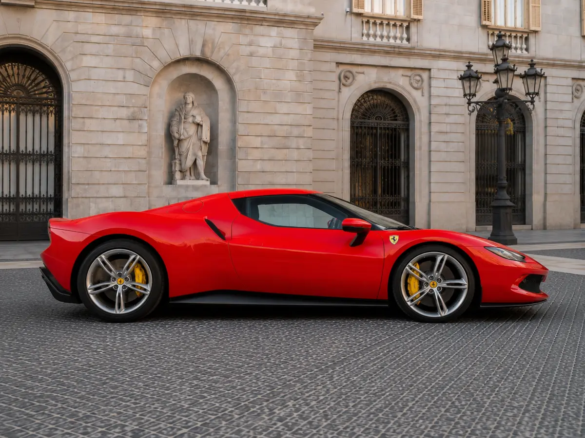 Ferrari 296 GTB 2023, вид сзади — Milan Luxury Cars, Милан. 2023 Ferrari 296 GTB создан для водителя, который ценит непосредственную связь с дорогой:…