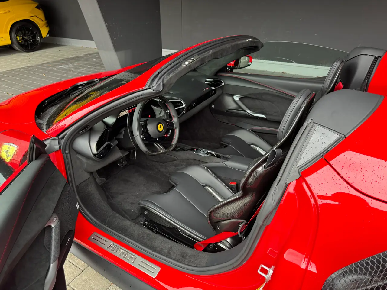Ferrari 296 GTS Spider 2024, dashboard — Milan Luxury Cars, Milan. The 2024 Ferrari 296 GTS Spider pairs a two-seat cockpit with 819 hp, giving it the kind…
