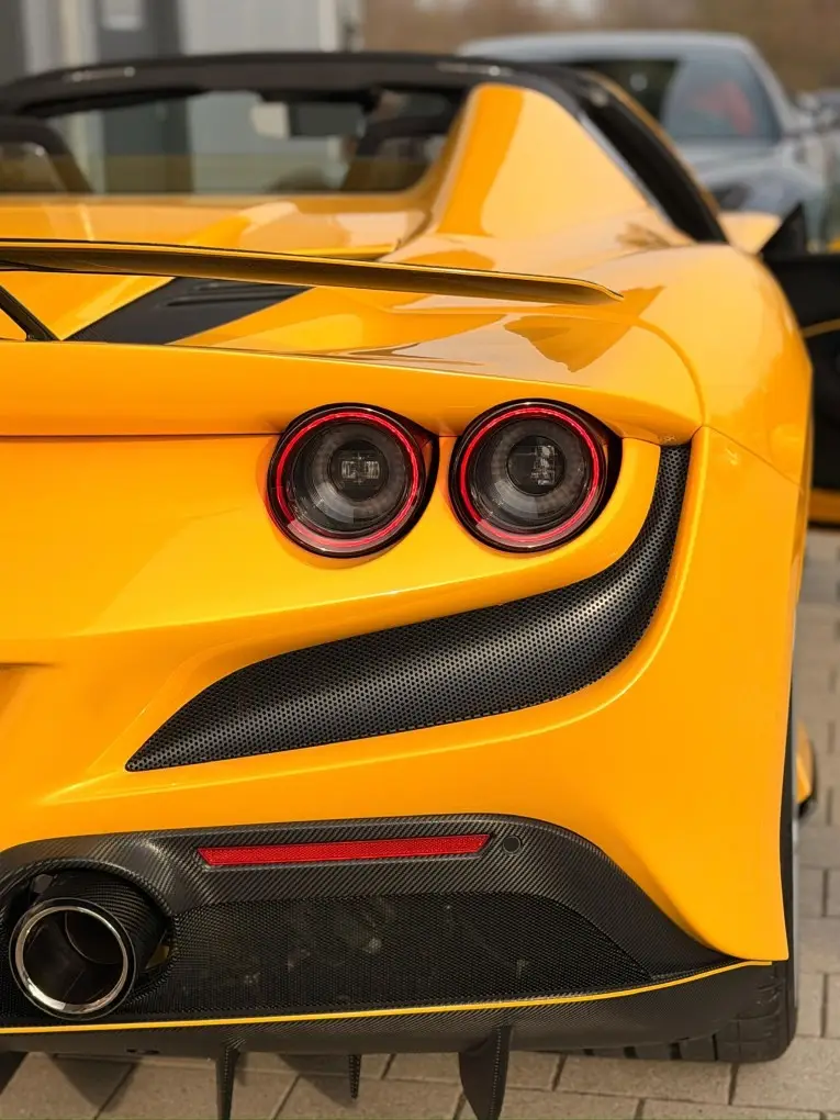 Ferrari F8 SPIDER 2023, front view — Milan Luxury Cars, Milan. The Ferrari F8 Spider pairs a 720 hp V8 with an open roof, a combination that rewards a…