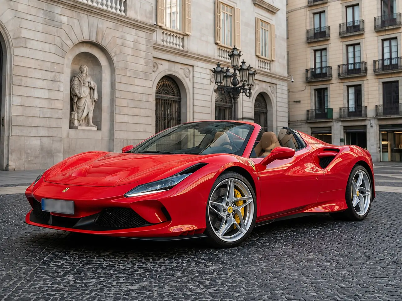 Ferrari F8 Tributo Spider Red 2023 — Milan Luxury Cars, Milan. The Ferrari F8 Tributo Spider pairs a 720 hp V8 with a retractable hardtop, giving two…