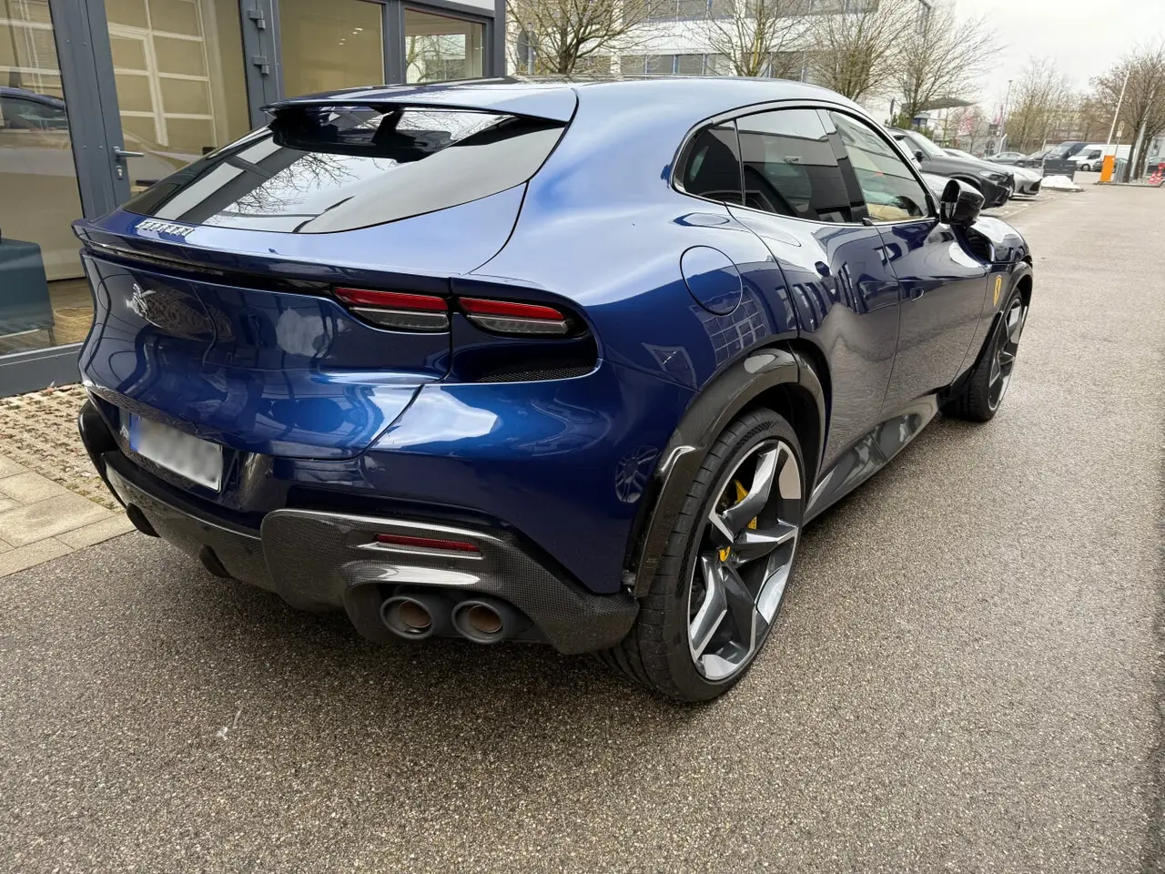 Ferrari Purosangue 2024, exterior — Milan Luxury Cars, Milan. The Ferrari Purosangue occupies an unusual position in the Ferrari range: five seats, 715…