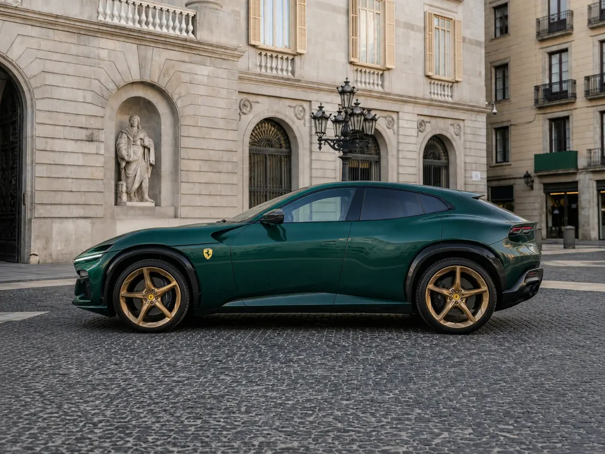 Ferrari Purosangue Atelier 2025, vista frontale — Milan Luxury Cars, Milano. La Ferrari Purosangue Atelier del 2025 porta in strada 715 CV distribuiti su una…