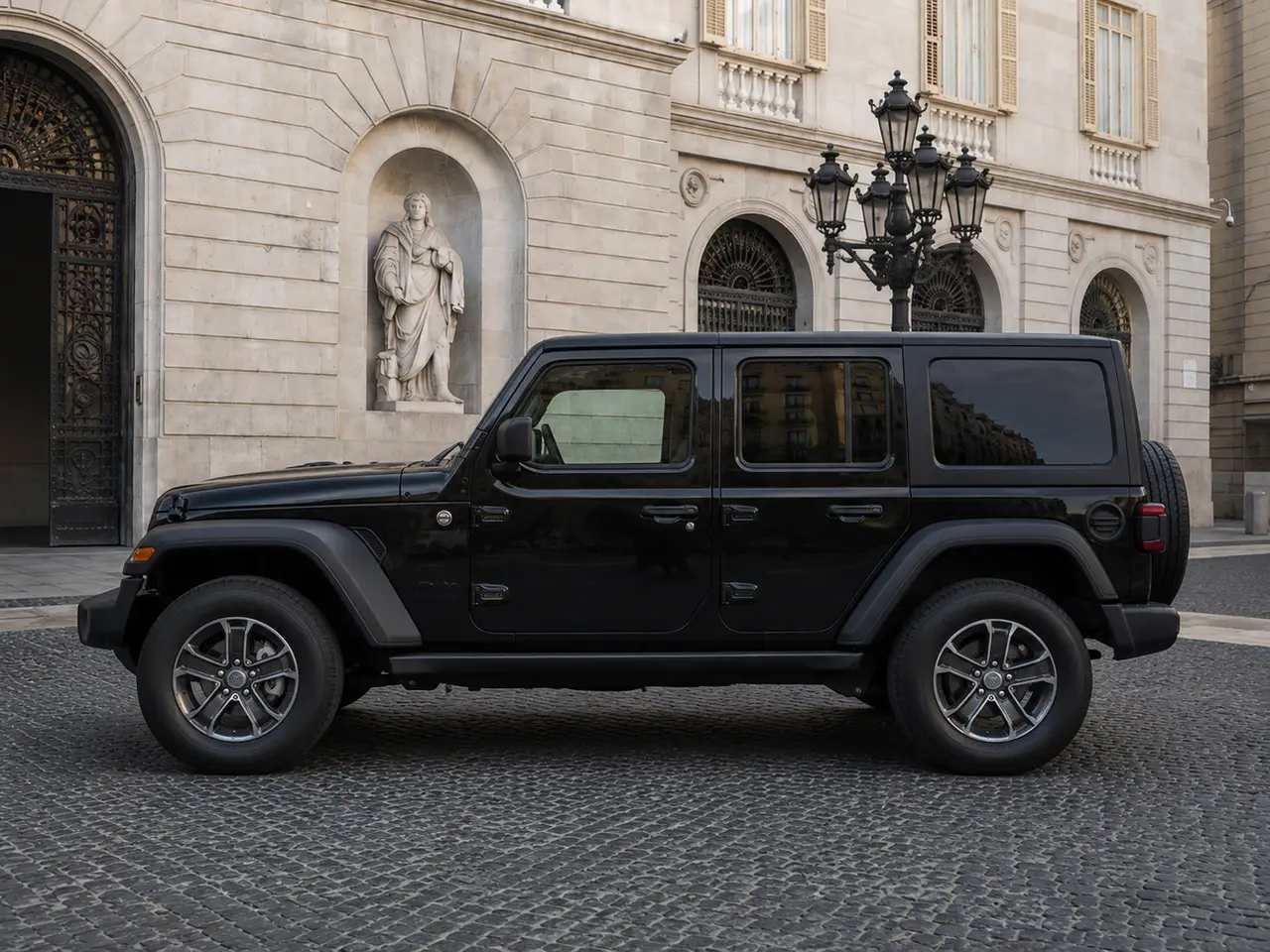 Jeep Wrangler 2025, exterior — Milan Luxury Cars, Milan. The 2025 Jeep Wrangler brings a different proposition to a fleet otherwise weighted…