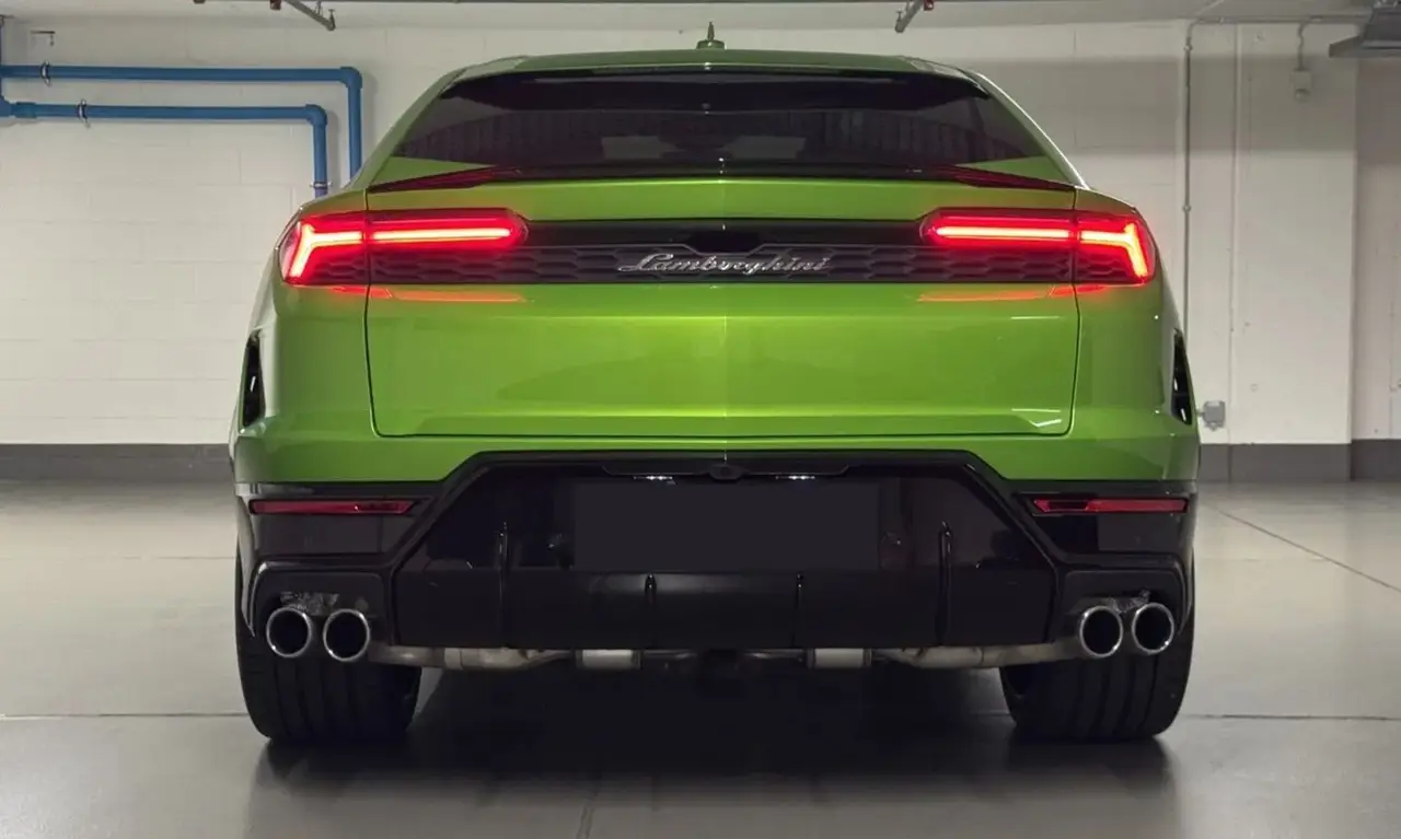 Lamborghini Urus SE 2026, rear view — Milan Luxury Cars, Milan. The Lamborghini Urus SE pairs 800 hp with five-seat practicality, a combination that sets…