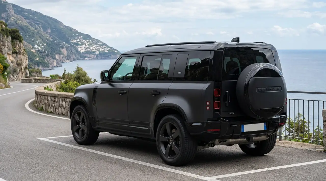 Land Rover Defender 2024, dashboard — Milan Luxury Cars, Milan. The 2024 Land Rover Defender brings a different kind of luxury to the fleet: space and…