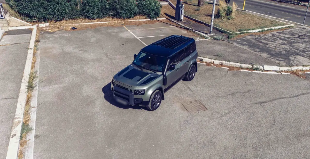 Land Rover Defender X-Dynamic 7 seater 2024, rear view — Milan Luxury Cars, Milan. The 2024 Land Rover Defender X-Dynamic brings a rare combination to Milan's rental fleet:…