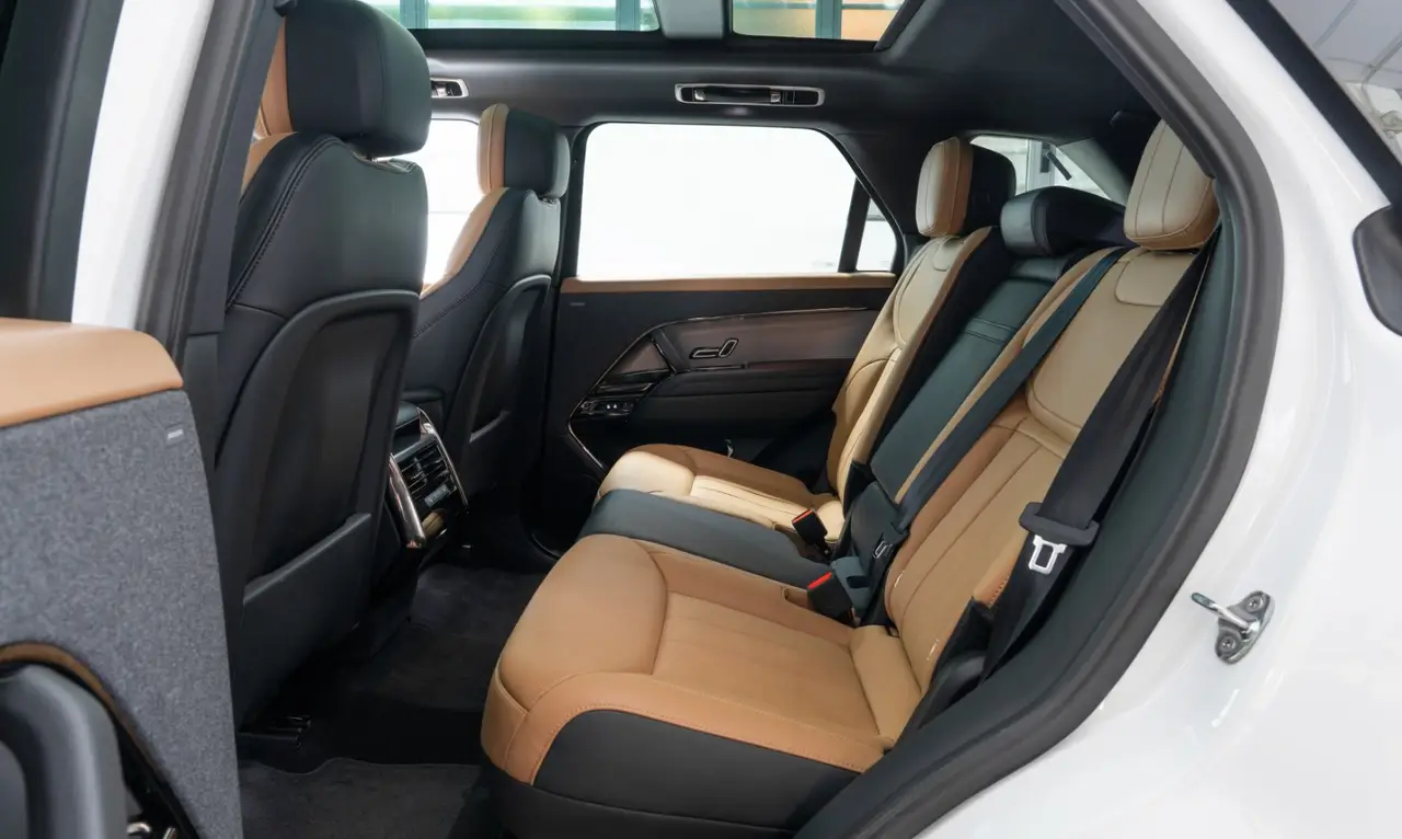 Land Rover Range Rover Sport 2025, side profile — Milan Luxury Cars, Milan. The Range Rover Sport pairs a commanding driving position with a cabin quiet enough for…