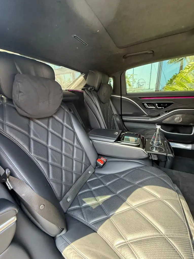 Maybach S580 2023, interior — Milan Luxury Cars, Milan. The 2023 Maybach S580 is built for arrival, not display. With 503 hp delivered through a…