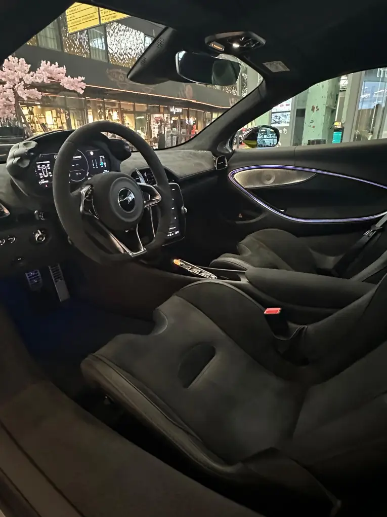 McLaren Artura Spider 2024, dashboard — Milan Luxury Cars, Milan. The McLaren Artura Spider pairs a lightweight carbon structure with a hybrid V6 layout,…