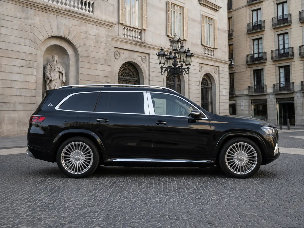 Mercedes Benz GLS Maybach 2022, vista frontale — Milan Luxury Cars, Milano. Il Mercedes Benz GLS Maybach 2022 è la versione più esclusiva della gamma GLS: linee…