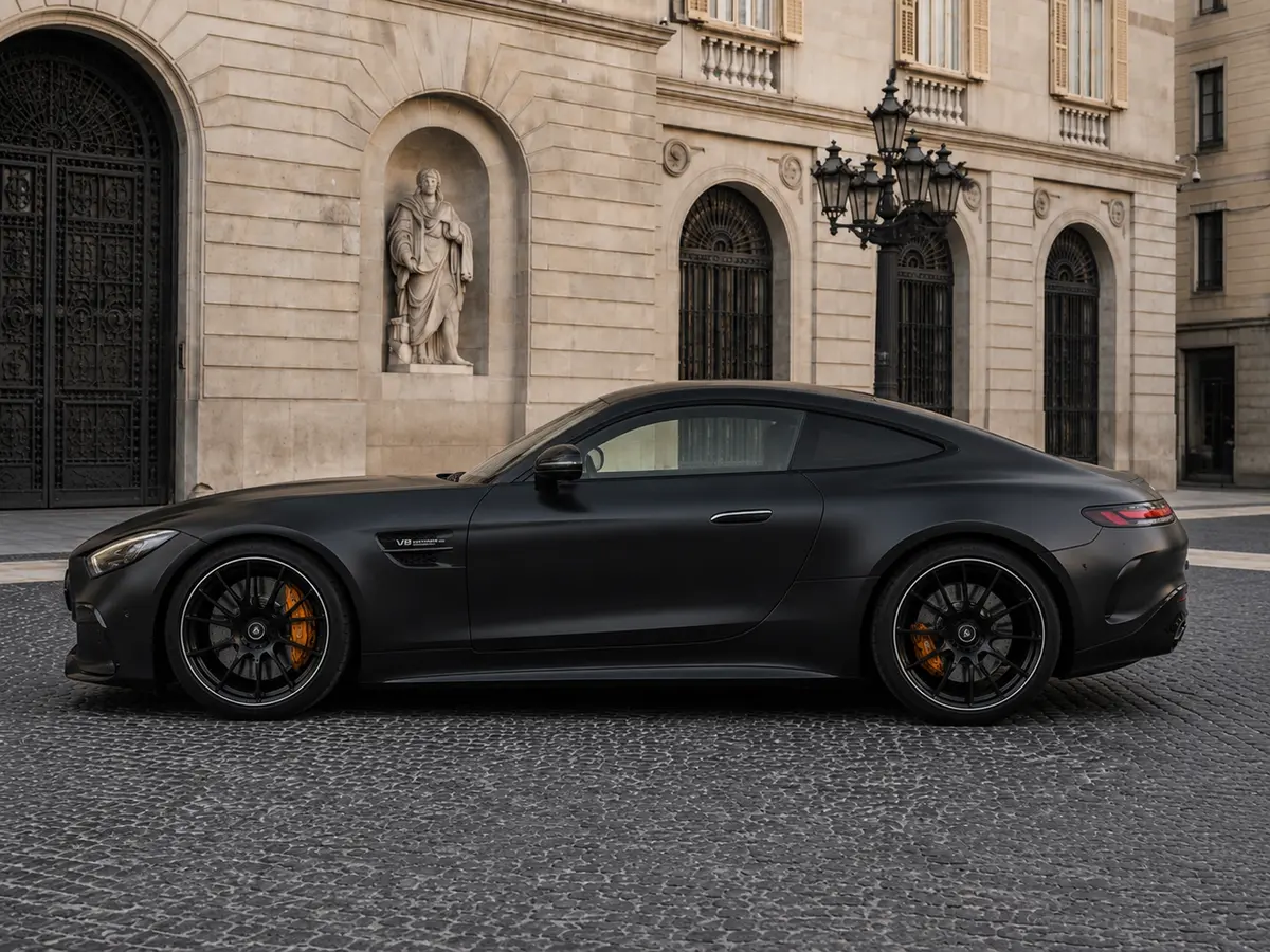 Mercedes Benz GT63 AMG Coupe 2024, exterior — Milan Luxury Cars, Milan. The Mercedes-Benz GT63 AMG Coupe pairs a long, low bonnet with a 577 hp drivetrain built…