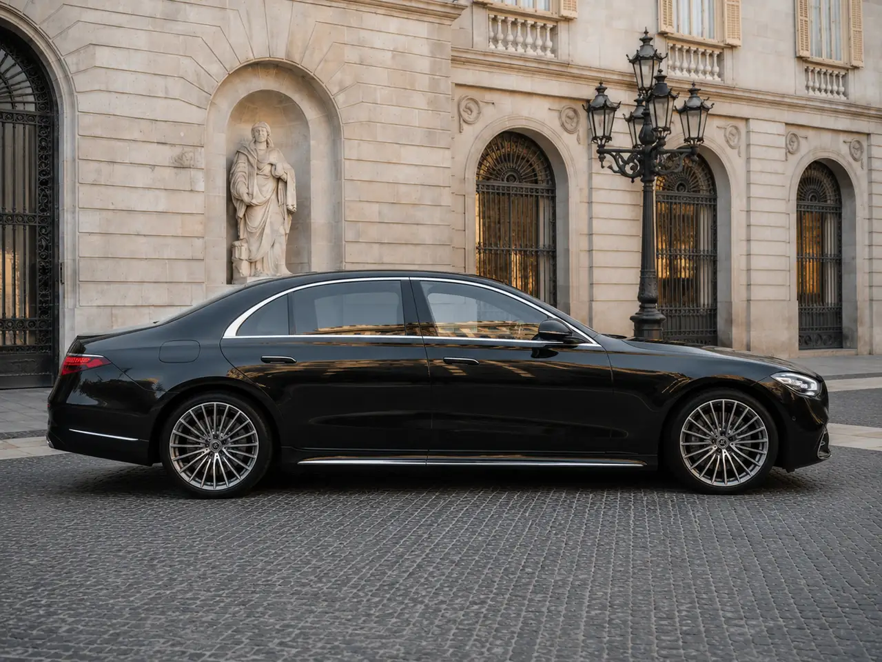 Mercedes Benz S-klasse S400 Long 4-Matic 2023, vista frontale — Milan Luxury Cars, Milano. La Mercedes-Benz S400 Long 4-Matic del 2023 è la classica ammiraglia pensata per chi…