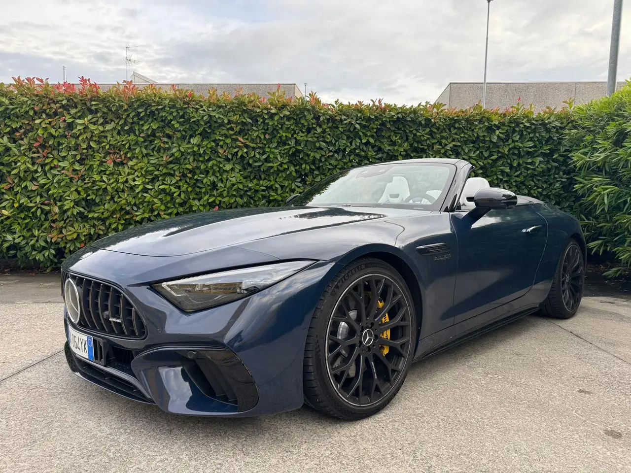 Mercedes Benz SL 63 AMG 2025, rear view — Milan Luxury Cars, Milan. The 2025 Mercedes Benz SL 63 AMG pairs a 585 hp V8 with four-seat practicality, a…