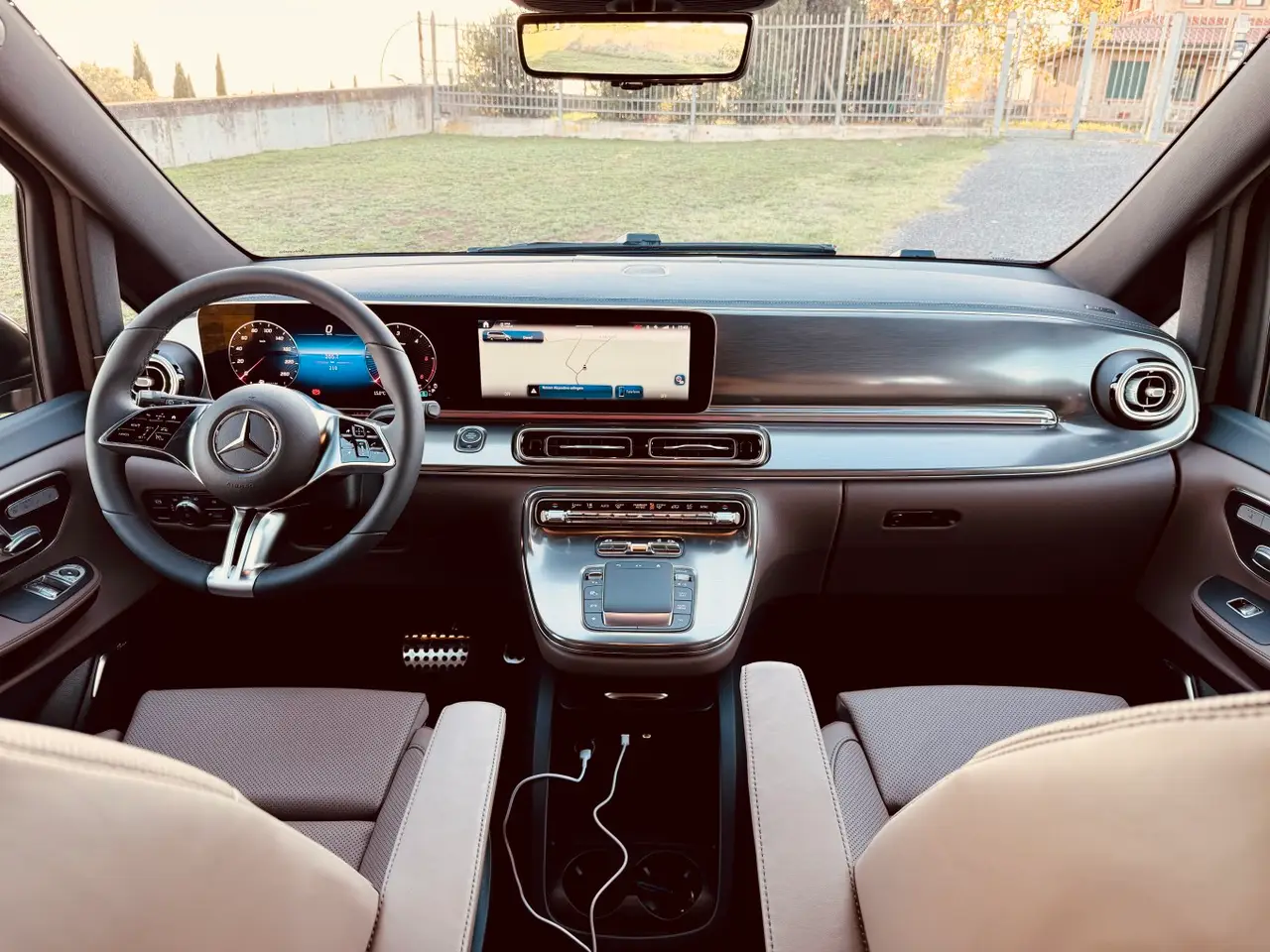 Mercedes Benz V300 4x4 XL Exclusive 7 seats 2025, dashboard — Milan Luxury Cars, Milan. The Mercedes Benz V300 4x4 XL Exclusive is built for groups and families who need space…