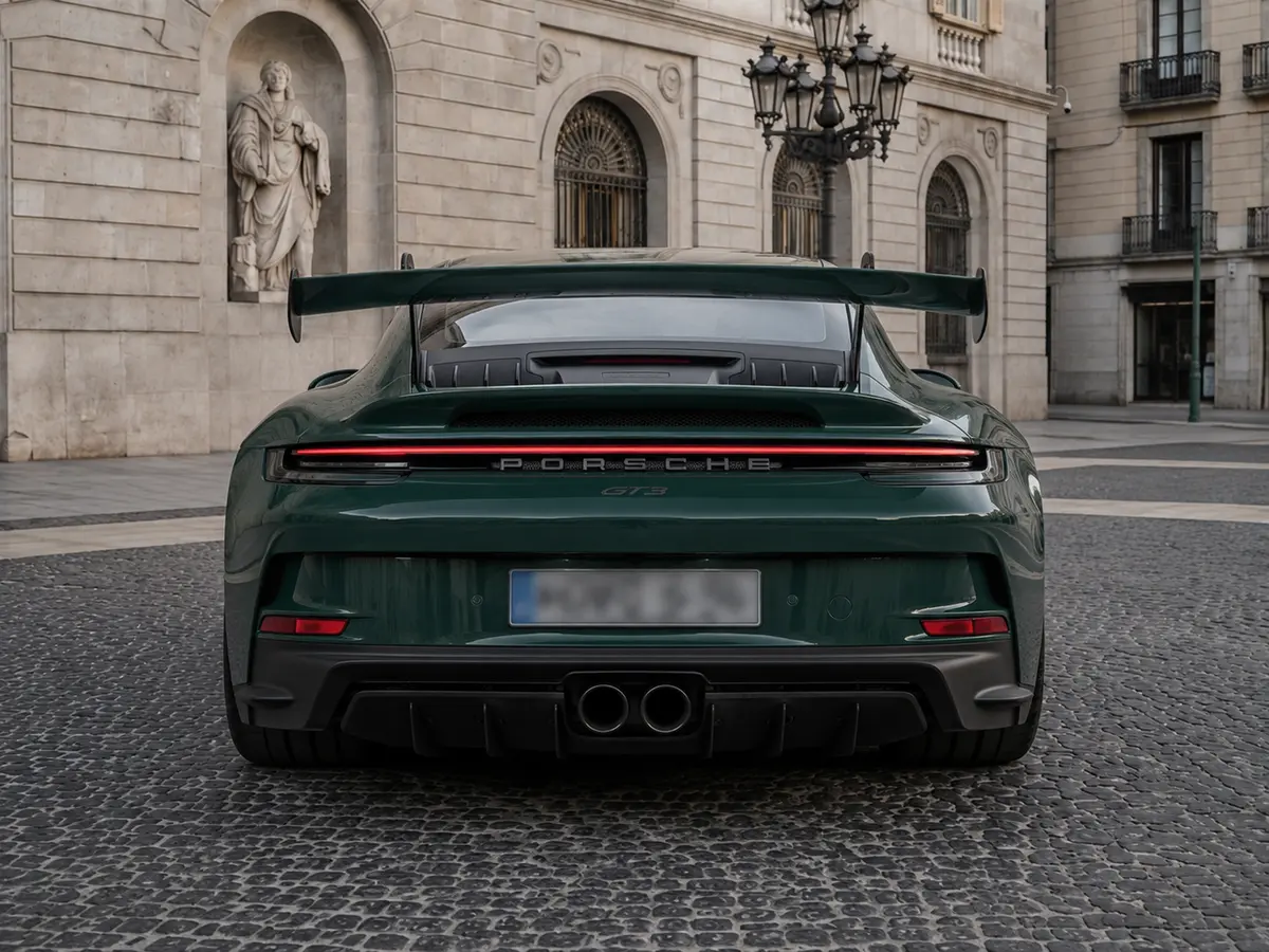Porsche 911 GT3 2026, rear view — Milan Luxury Cars, Milan. The 2026 Porsche 911 GT3 is built for drivers who want direct feedback rather than…