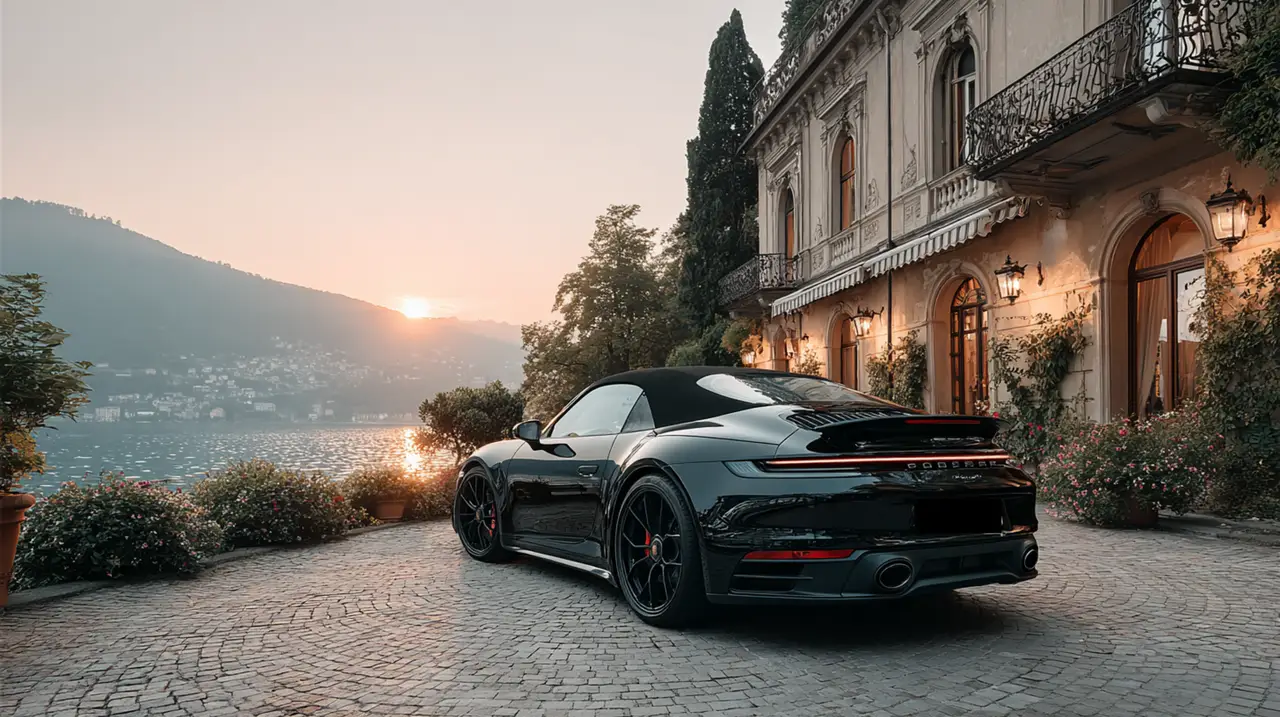 Porsche 992 Carrera 4 GTS Cabrio 2024, front view — Milan Luxury Cars, Milan. The 2024 Porsche 992 Carrera 4 GTS Cabrio pairs 480 hp with all-wheel drive, a…