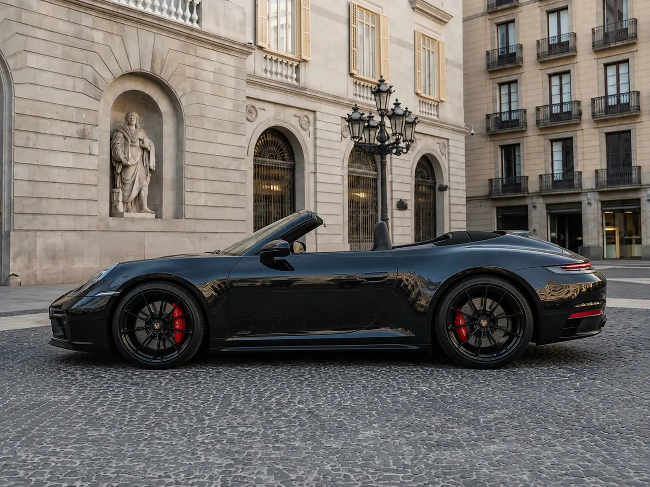 Porsche 992 Carrera 4 GTS Cabrio 2024, esterno — Milan Luxury Cars, Milano. La Porsche 992 Carrera 4 GTS Cabrio del 2024 unisce la trazione integrale a una potenza…