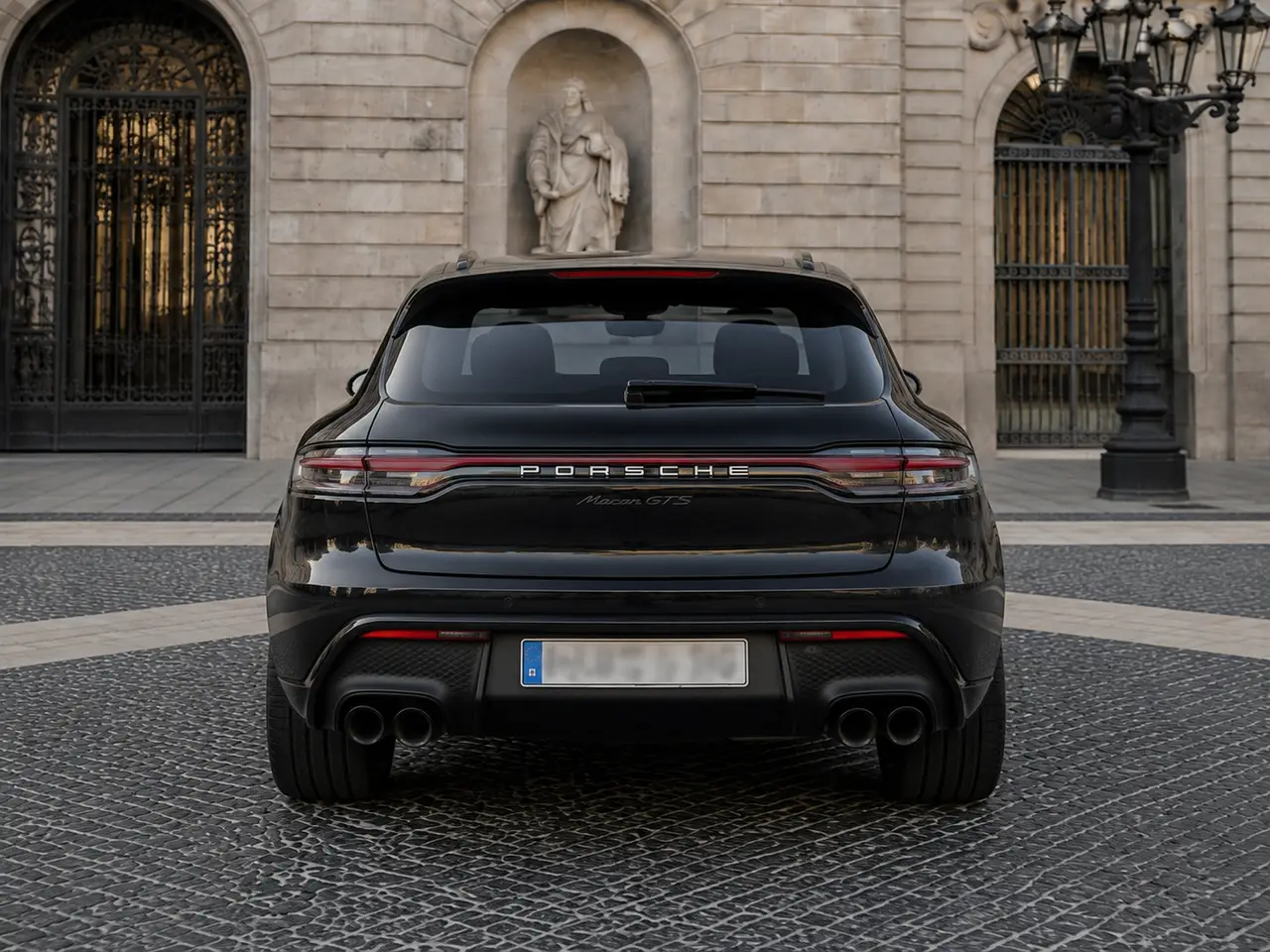 Porsche Macan GTS 2024, rear view — Milan Luxury Cars, Milan. The Porsche Macan GTS pairs 440 hp with the practicality of five seats, giving it a…