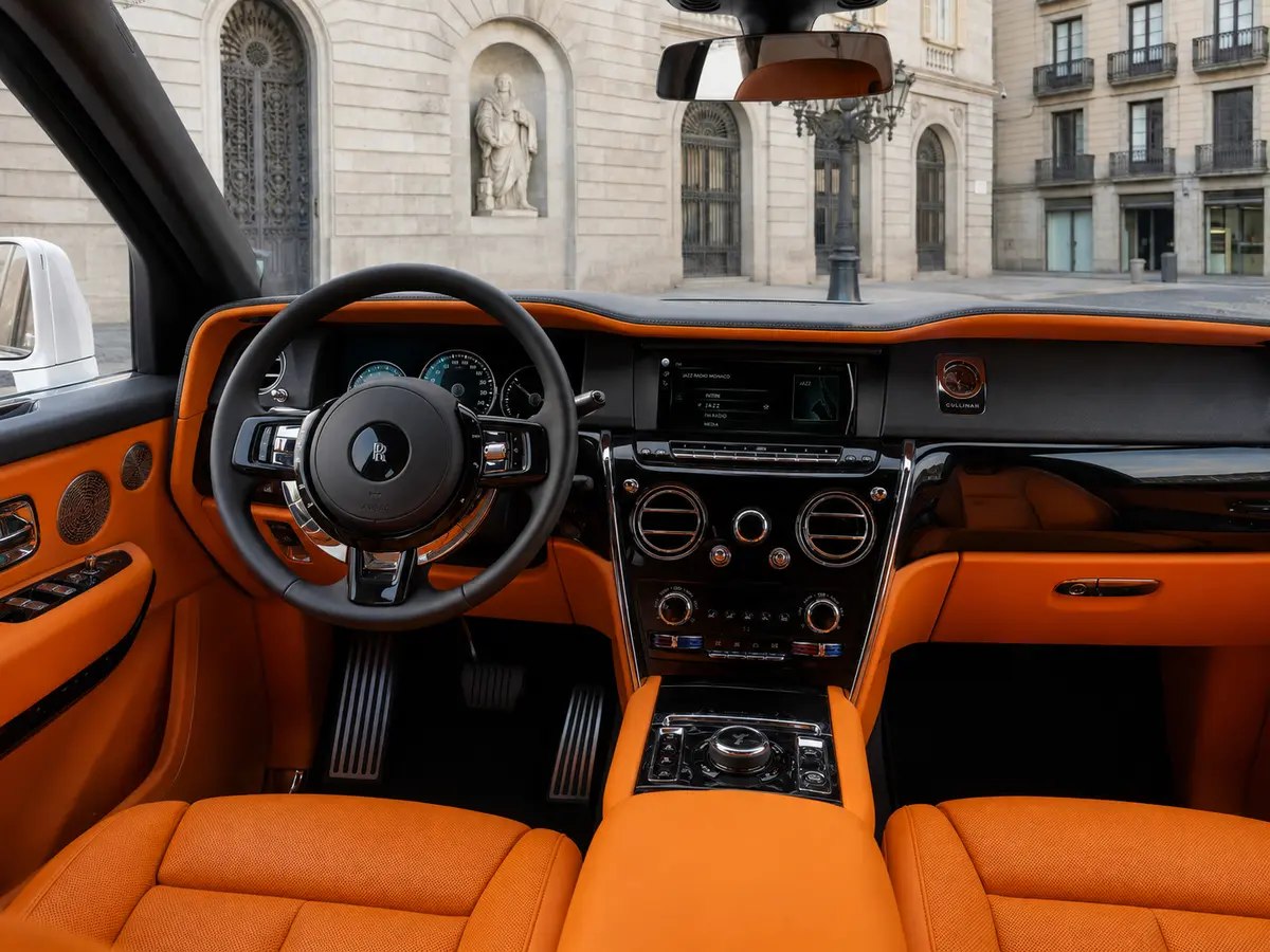 Rolls-Royce Cullinan 2022, interior — Milan Luxury Cars, Milan. The Rolls-Royce Cullinan occupies a category of its own among luxury SUVs: a 563 hp…