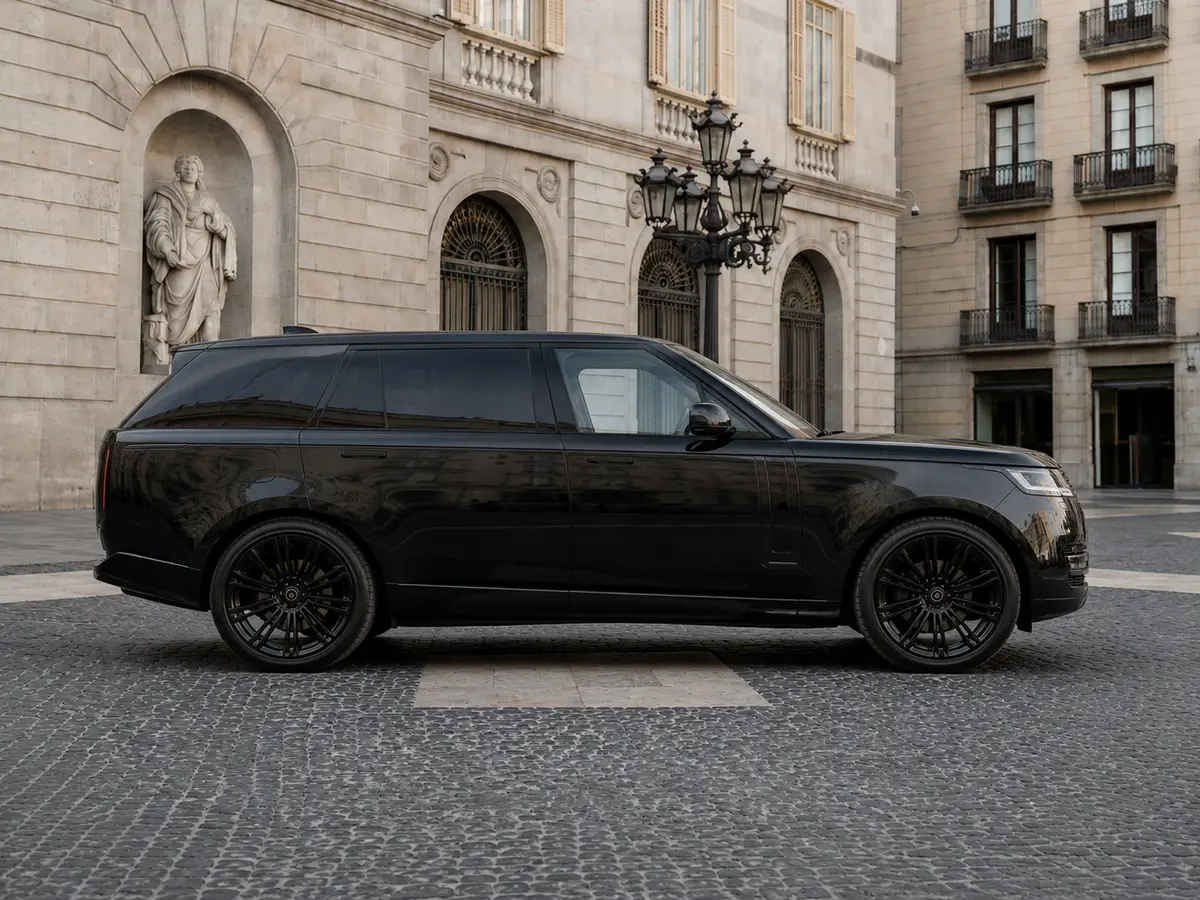 Rover Range Rover Autobiography D350 7s 2025, vista frontale — Milan Luxury Cars, Milano. Il Range Rover Autobiography D350 7s 2025 porta in dote 350 cavalli e una configurazione…