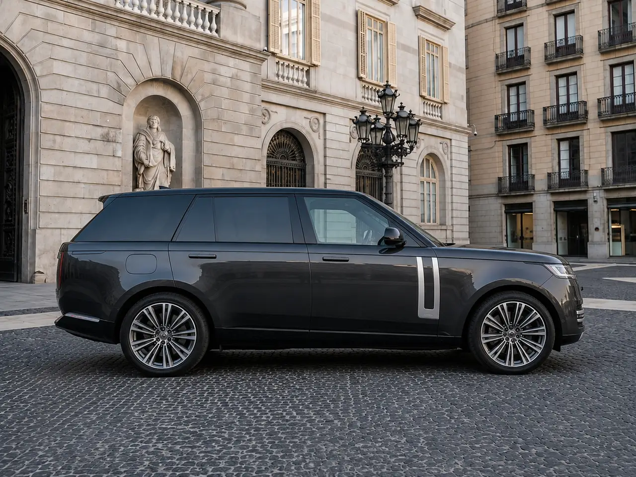 Rover Range Rover Autobiography P530 2026, vista frontale — Milan Luxury Cars, Milano. Il Range Rover Autobiography P530 del 2026 porta in dotazione 530 cavalli e cinque posti…