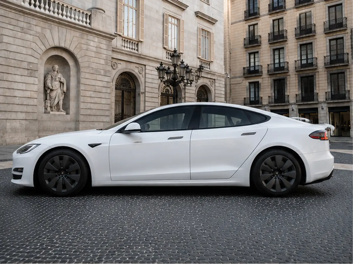 Tesla Model S Plaid 2025, внешний вид — Milan Luxury Cars, Милан. Tesla Model S Plaid 2025 года — самый мощный автомобиль в линейке электромобилей парка,…