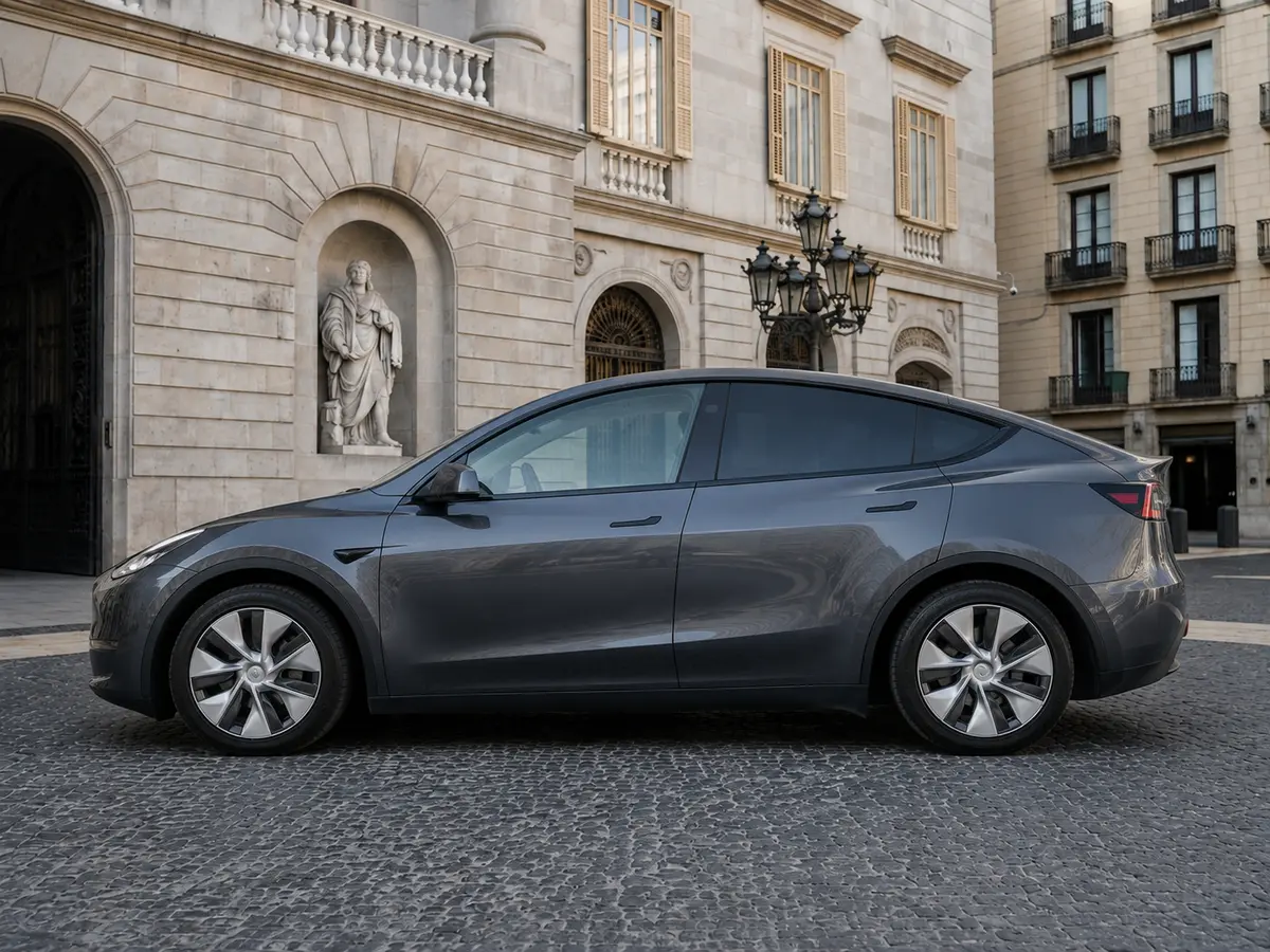 Tesla Model Y Long Range 2023, esterno — Milan Luxury Cars, Milano. La Tesla Model Y Long Range del 2023 è un SUV elettrico a cinque posti che unisce…